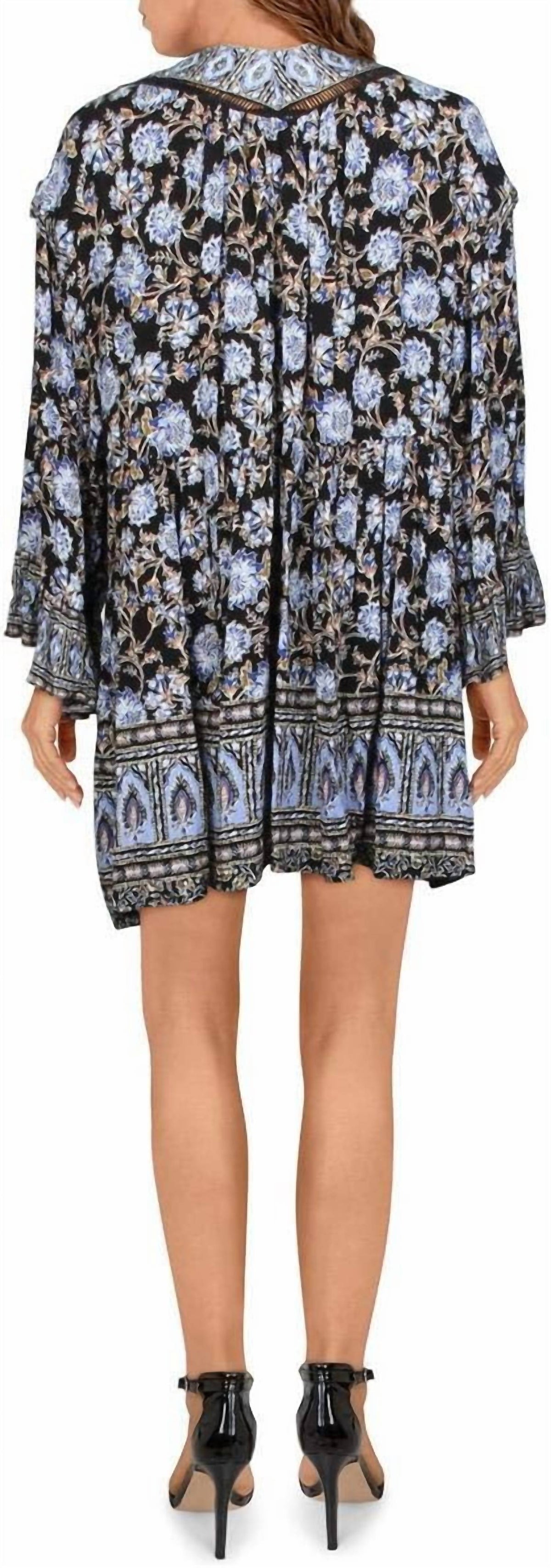 Vestido con estampado color negro
