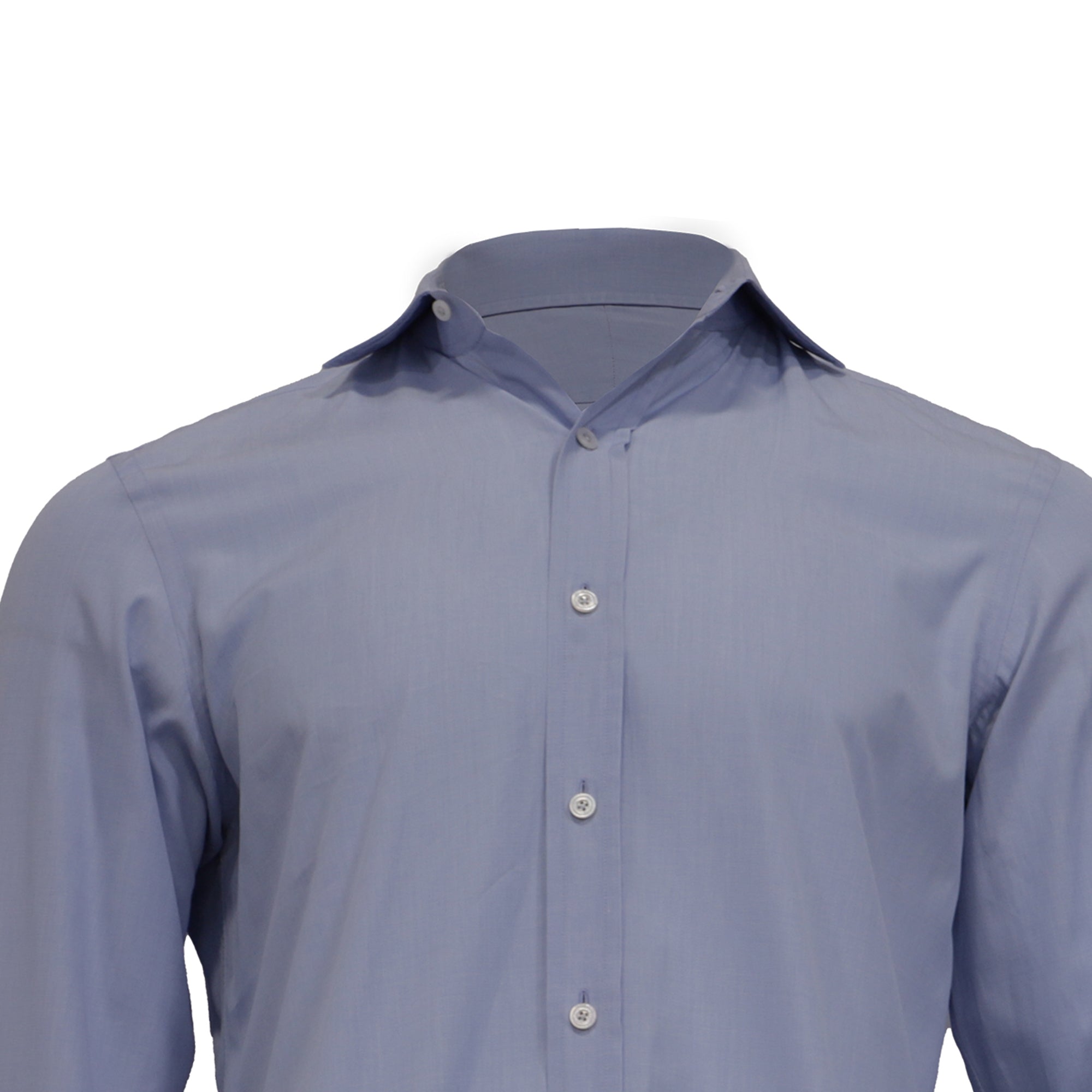 Camisa de algodón color azul claro