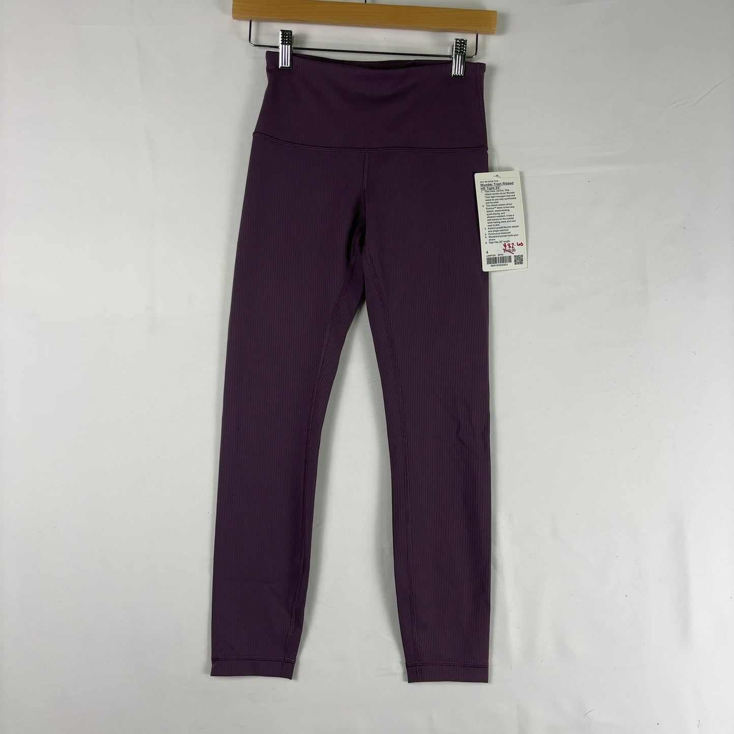 Leggings de tiro alto con tejido acanalado