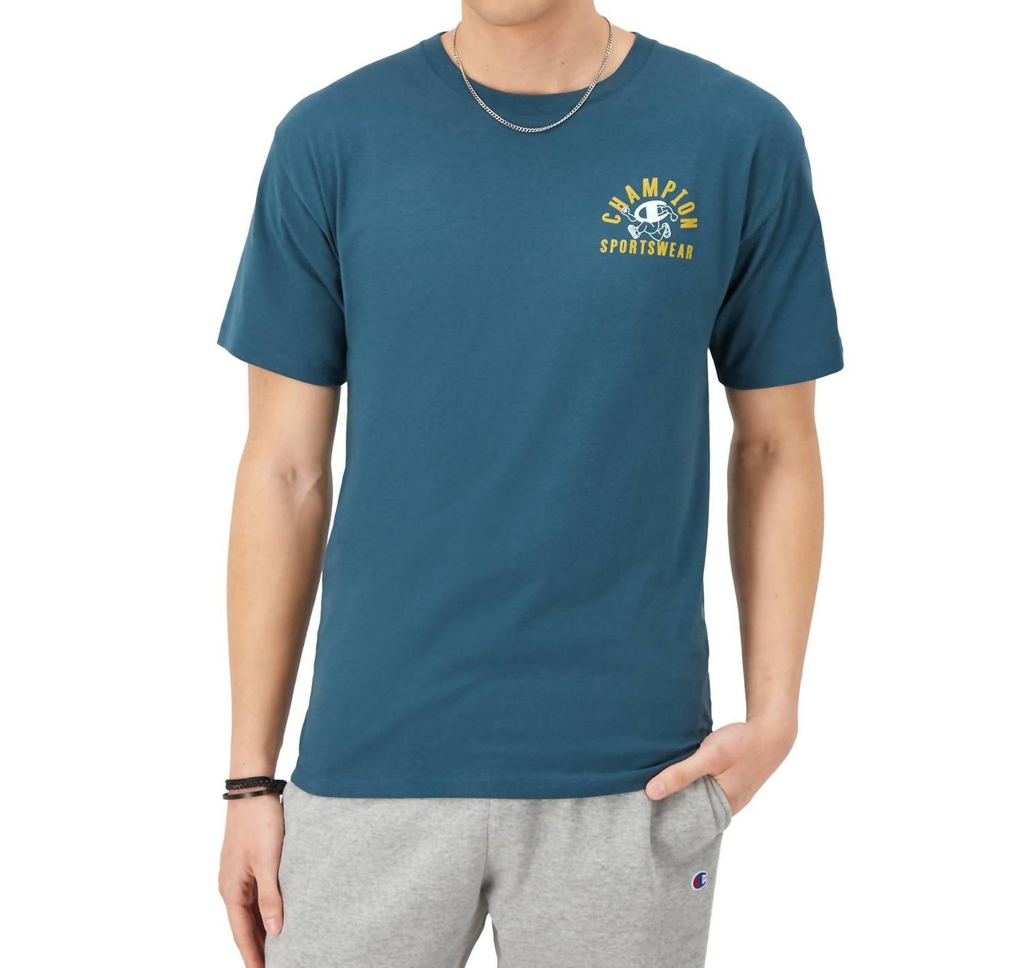Camiseta de manga corta con cuello redondo con estampado