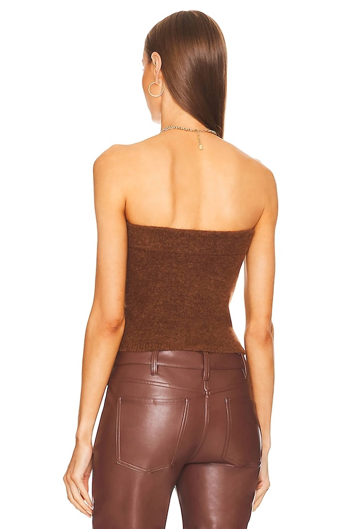 Top de mezcla de lana