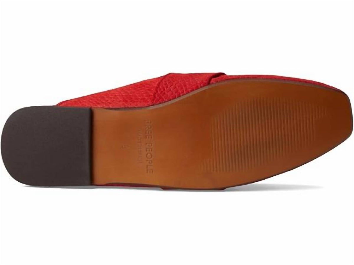 Mocasines de mujer color rojo