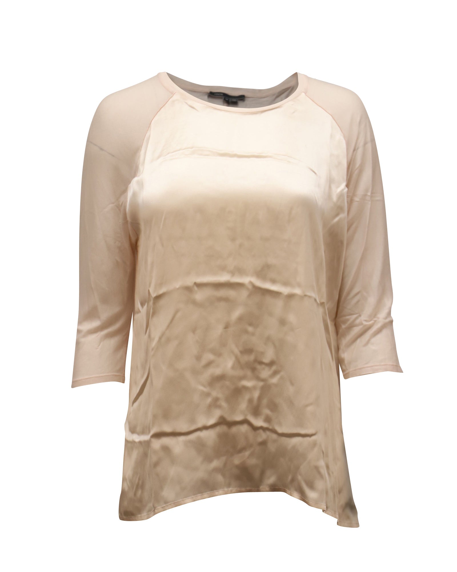 Blusa de seda color rosado