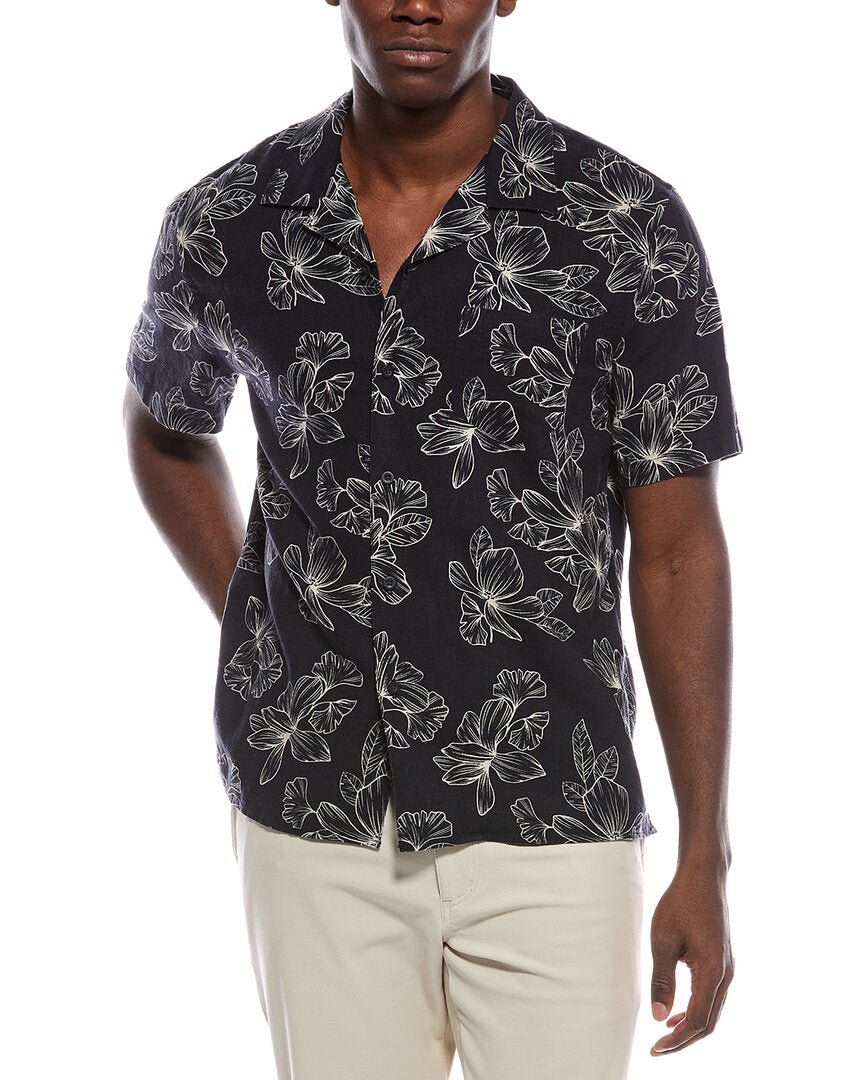 Camisa de mezcla de lino