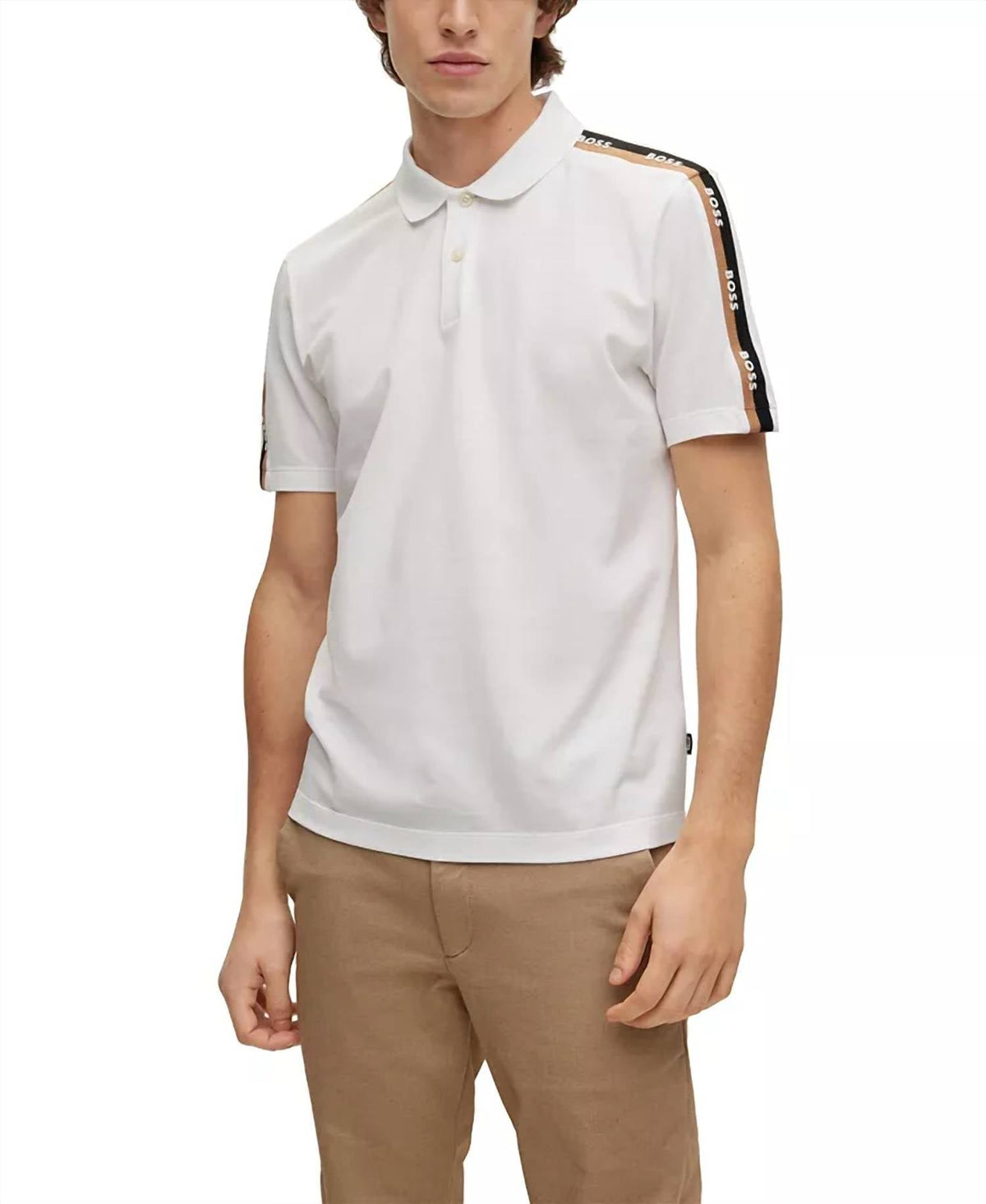 Polo de manga corta color blanco