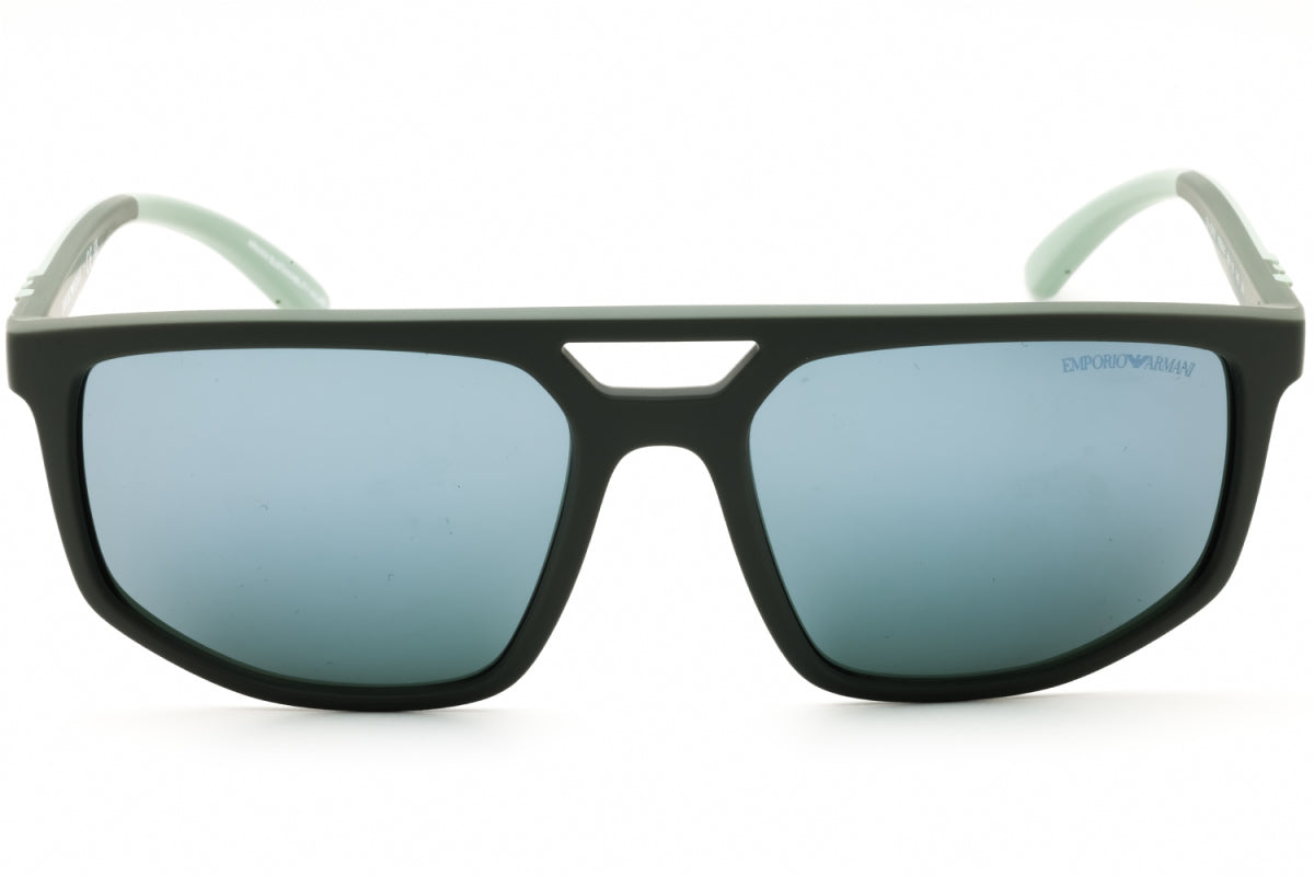 Gafas color verde y plateado