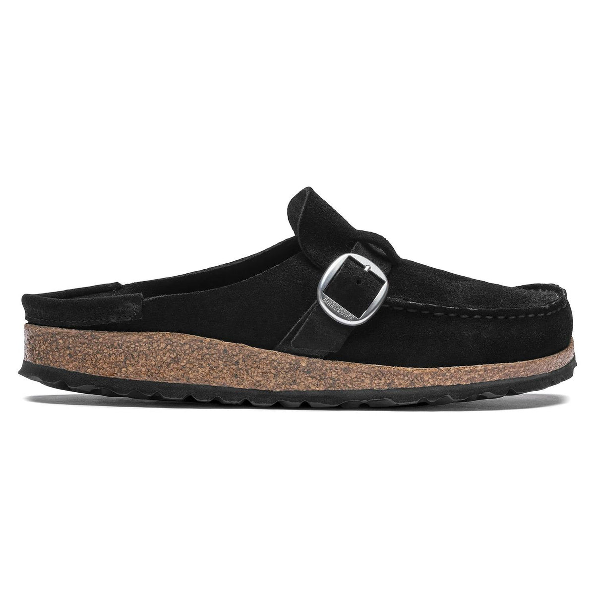 Zuecos de mujer de gamuza color negro
