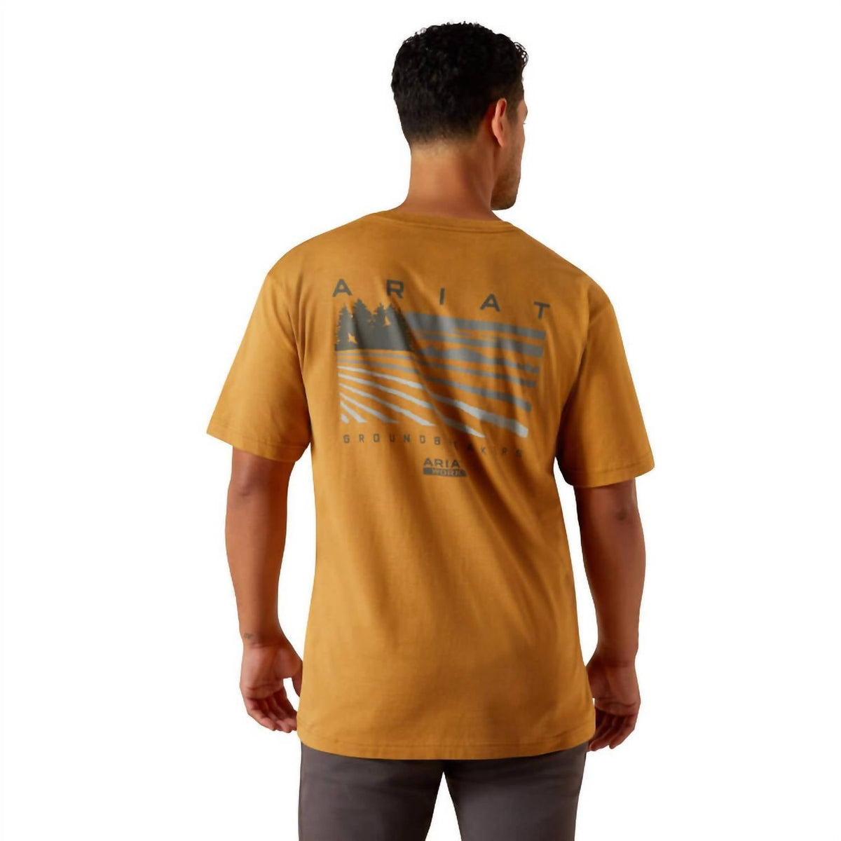 Camiseta de algodón color caqui