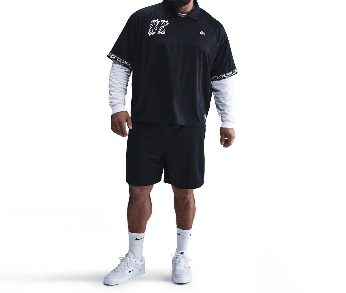 Top de hombre color negro y blanco