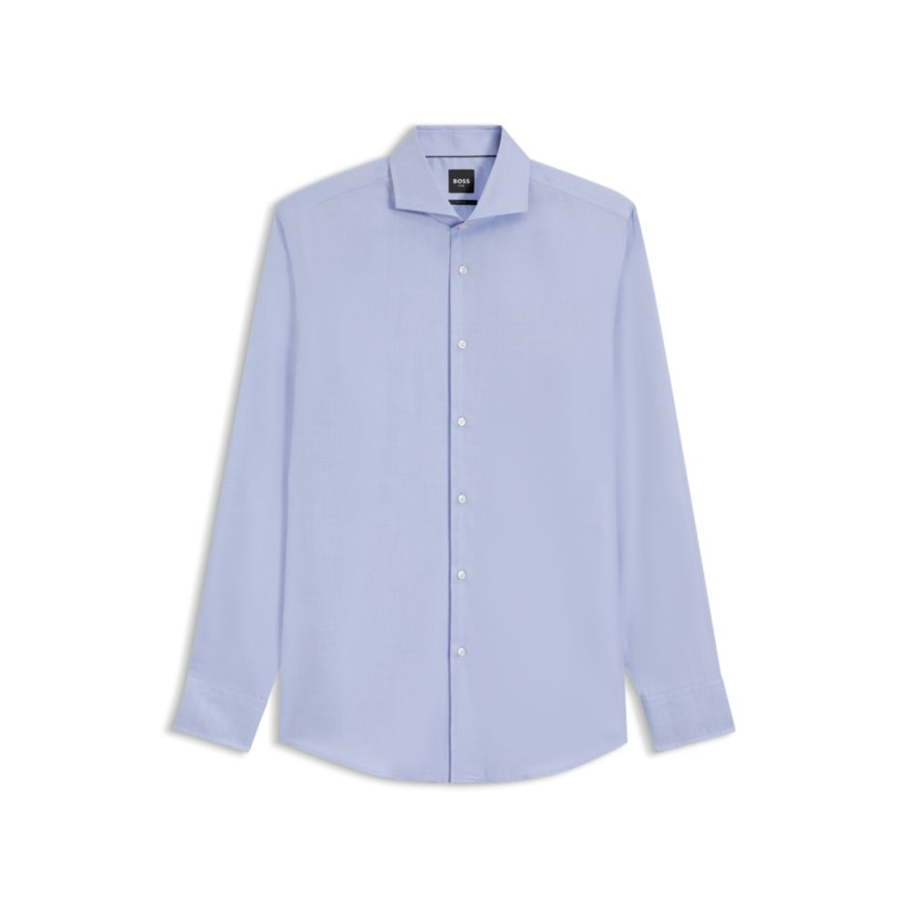 Camisa de mezcla de algodón de corte ajustado