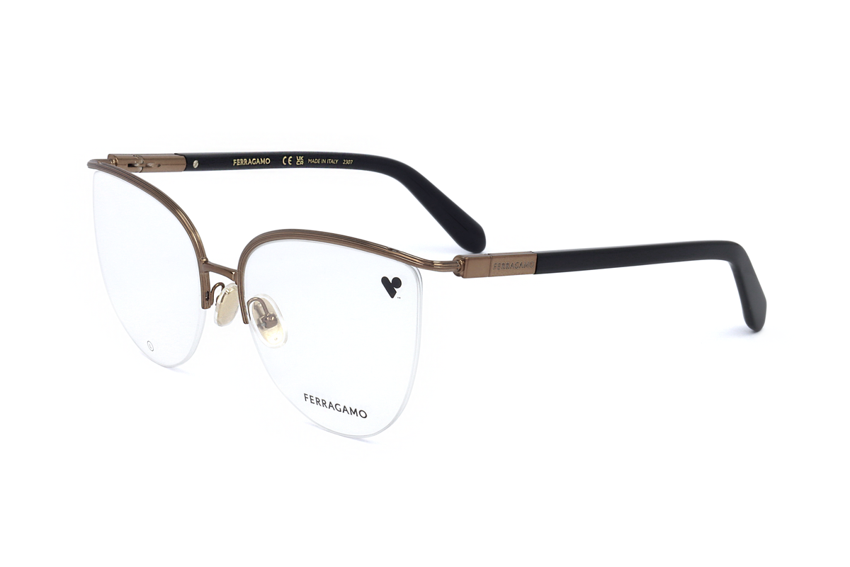 Montura para gafas de mujer 56 mm color dorado