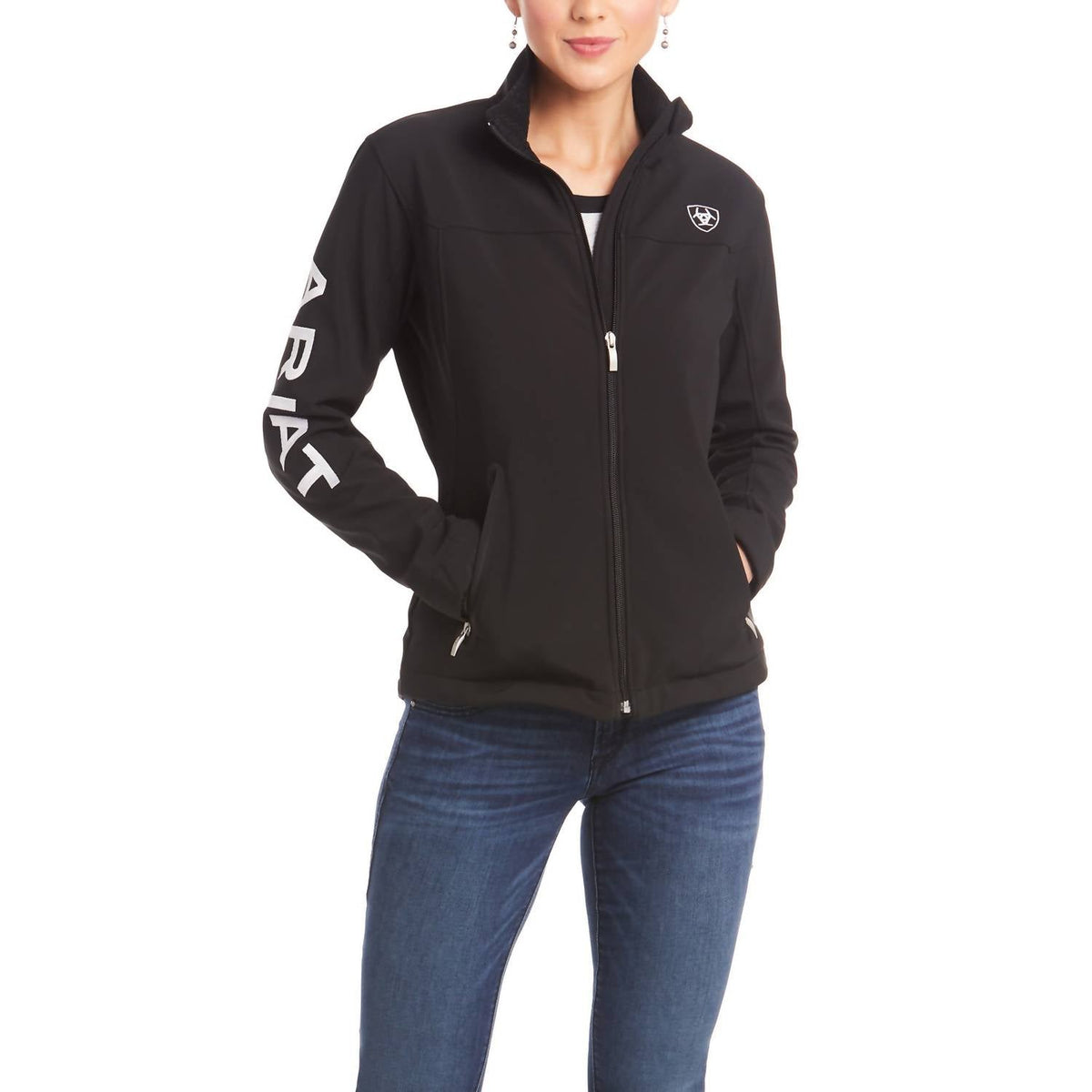 Top de mujer de manga larga color negro
