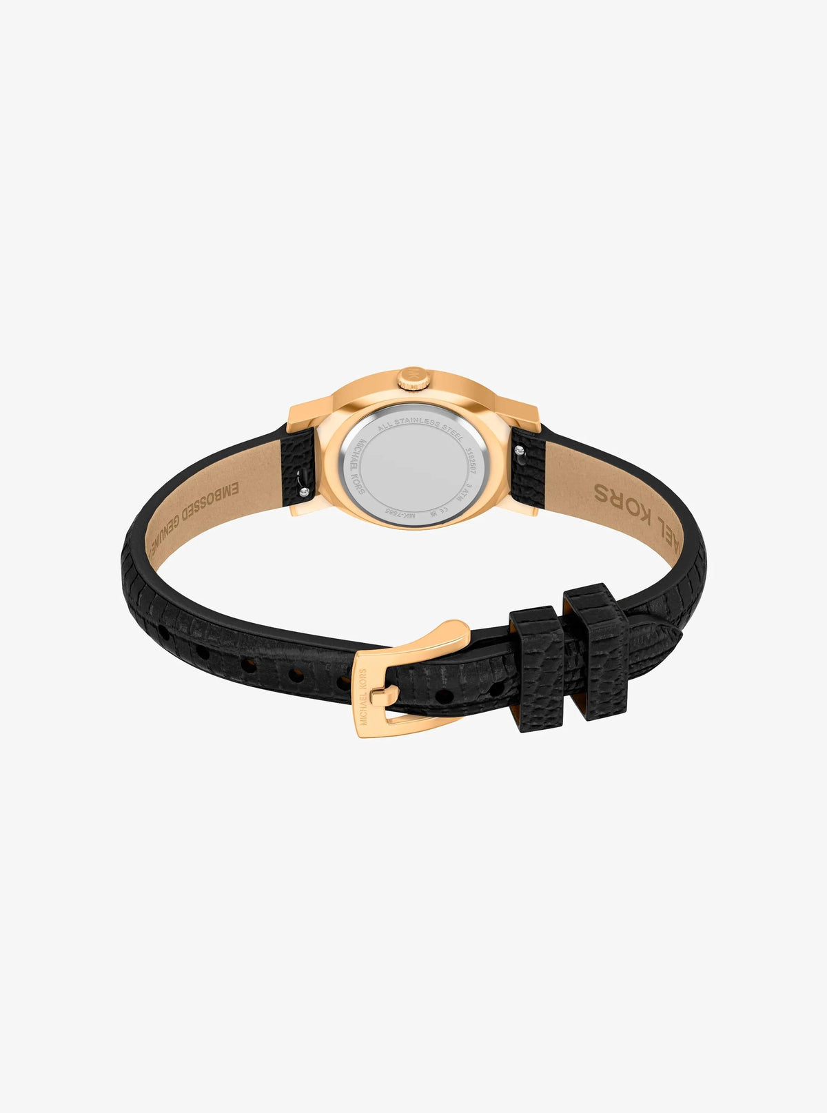 Reloj de cuero color dorado