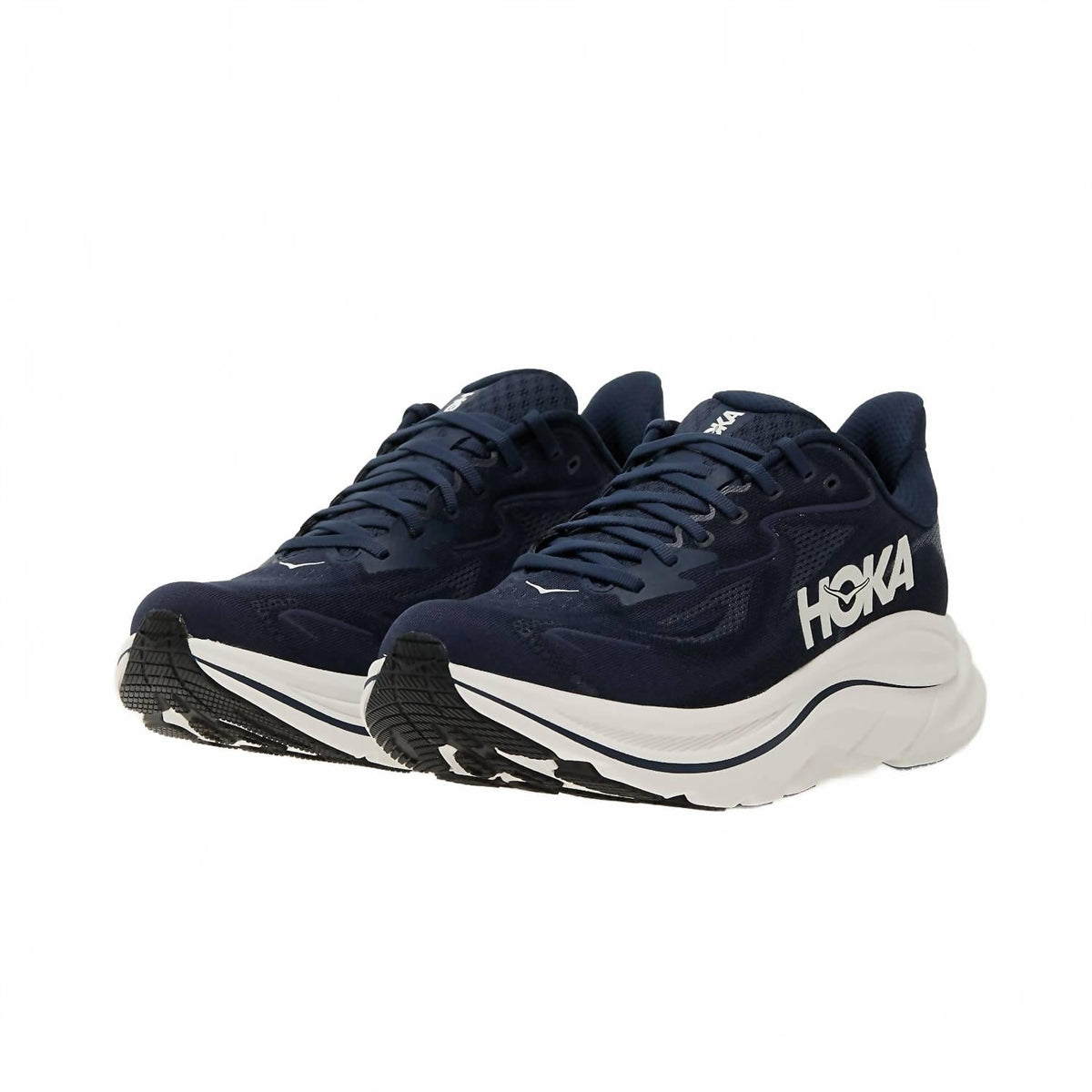 Tenis para correr de hombre color azul marino y blanco