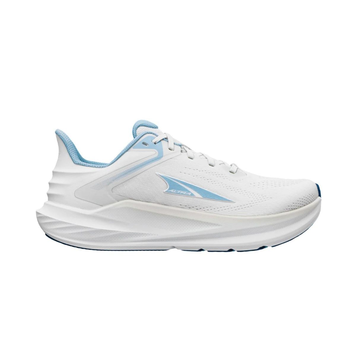 Tenis para correr de mujer color azul claro y blanco