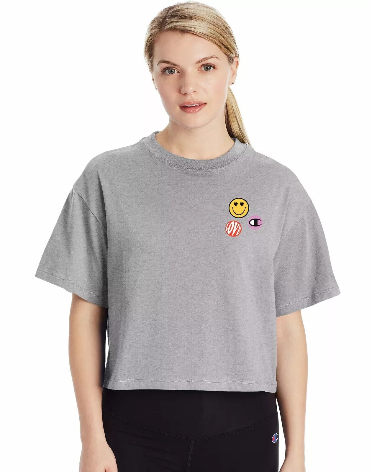 Suéter de mujer con cuello redondo color gris