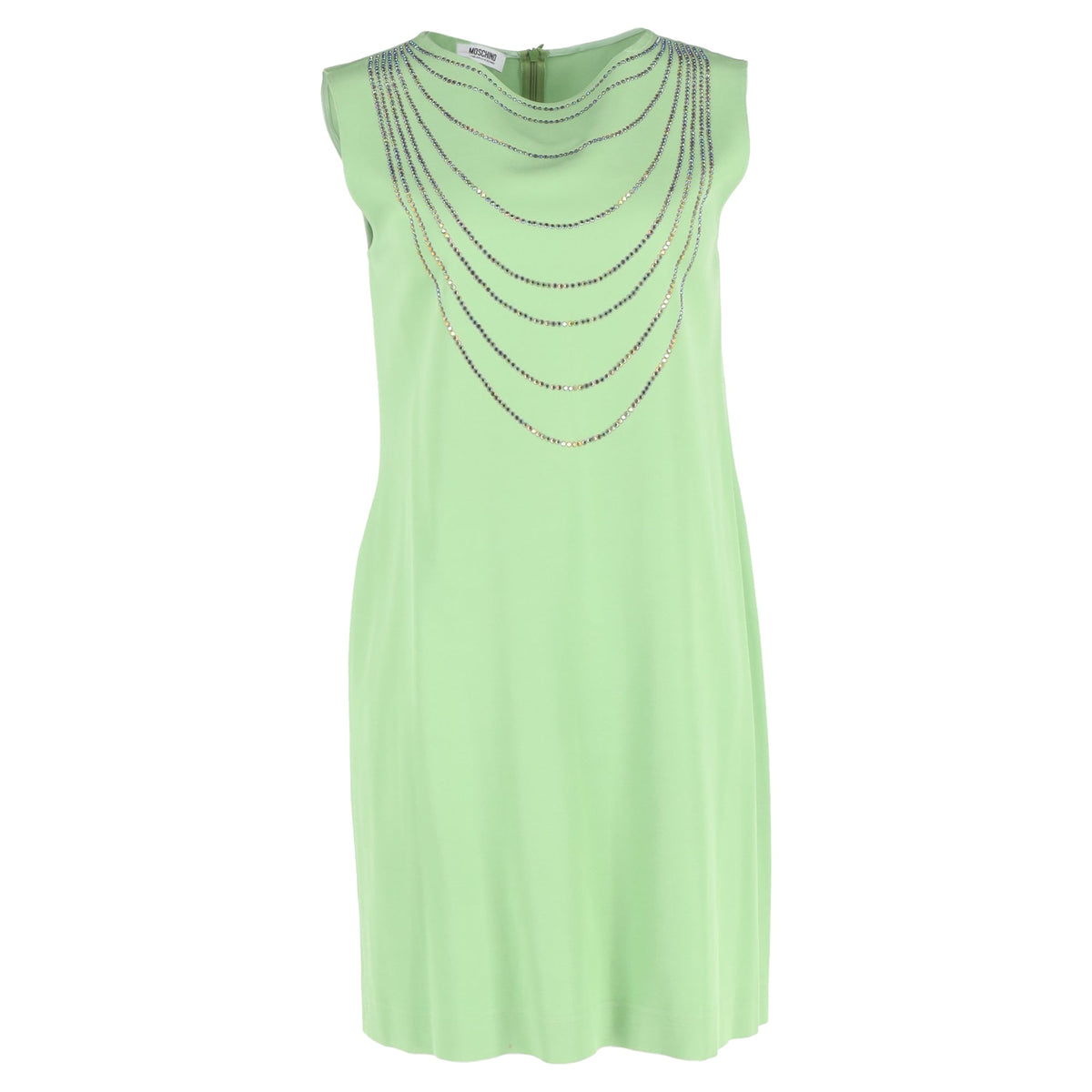 Vestido de seda corto color verde