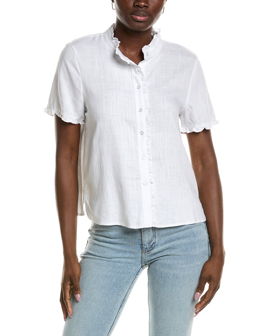Blusa de mezcla de lino