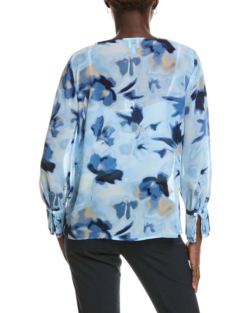 Camisa de gasa con estampado con pliegues