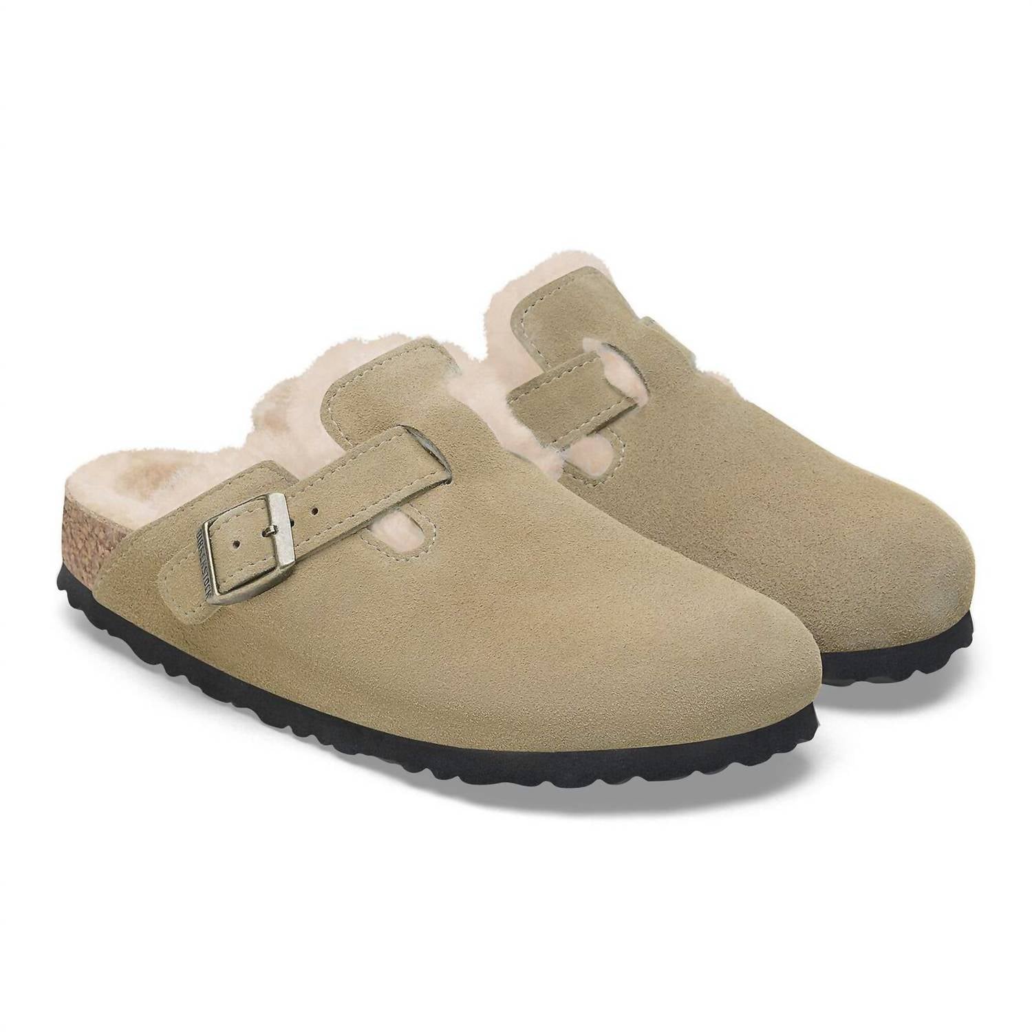 Zuecos de mujer color taupe
