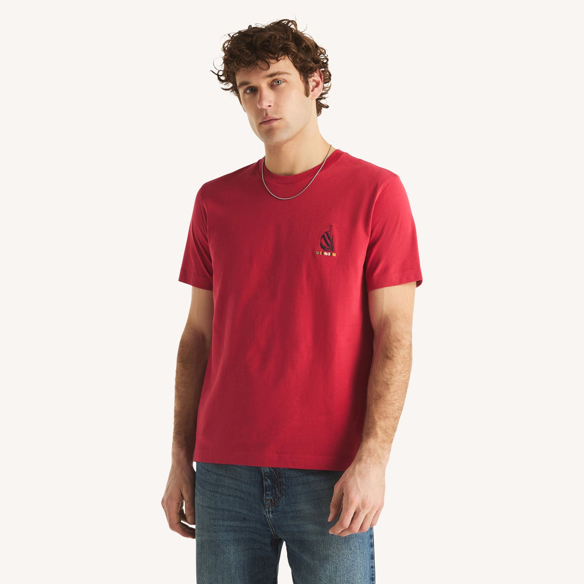 Camiseta de hombre con cuello redondo