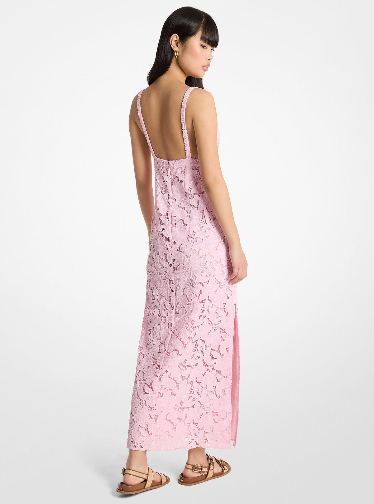 Vestido largo con estampado floral