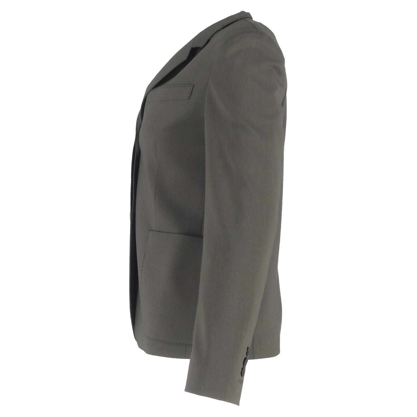 Blazer de lana color caqui