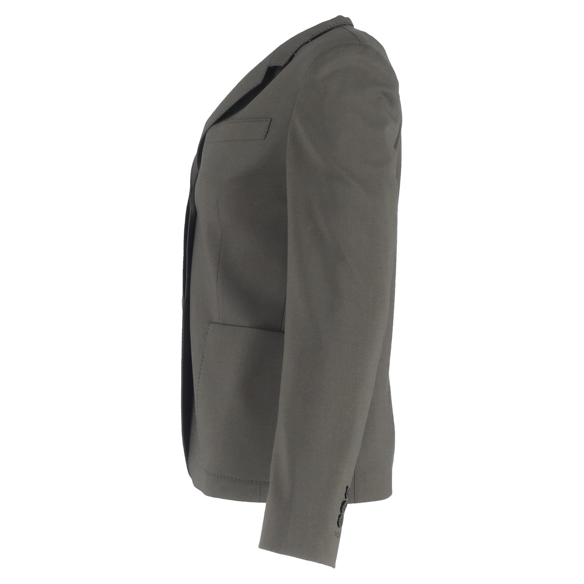 Blazer de lana color caqui