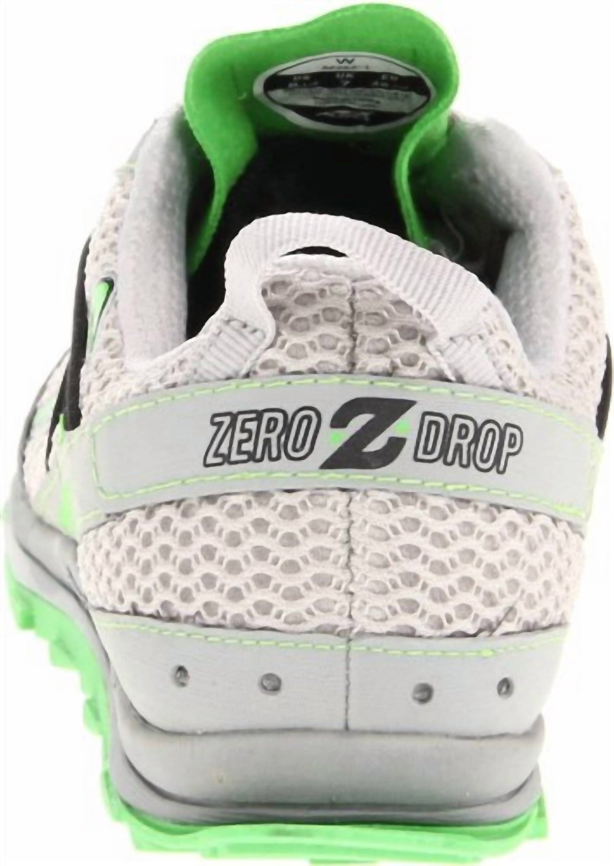 Tenis para correr de mujer color gris claro y verde