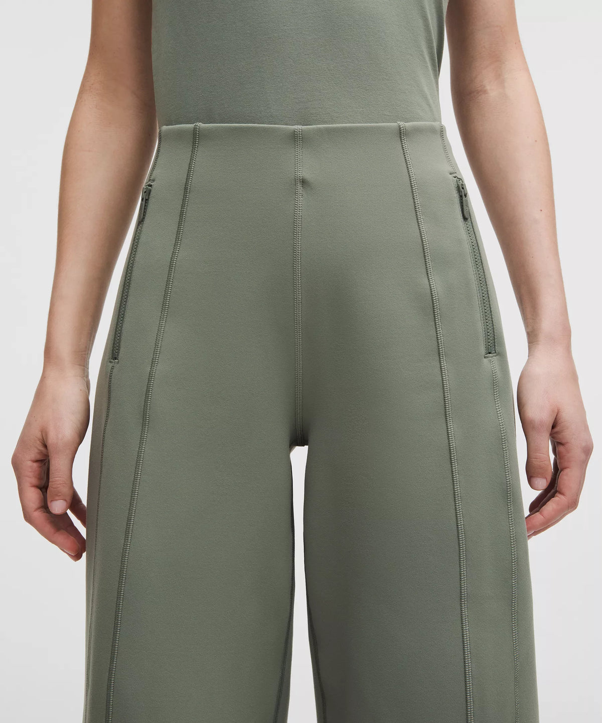Pantalón de pierna ancha de tiro alto