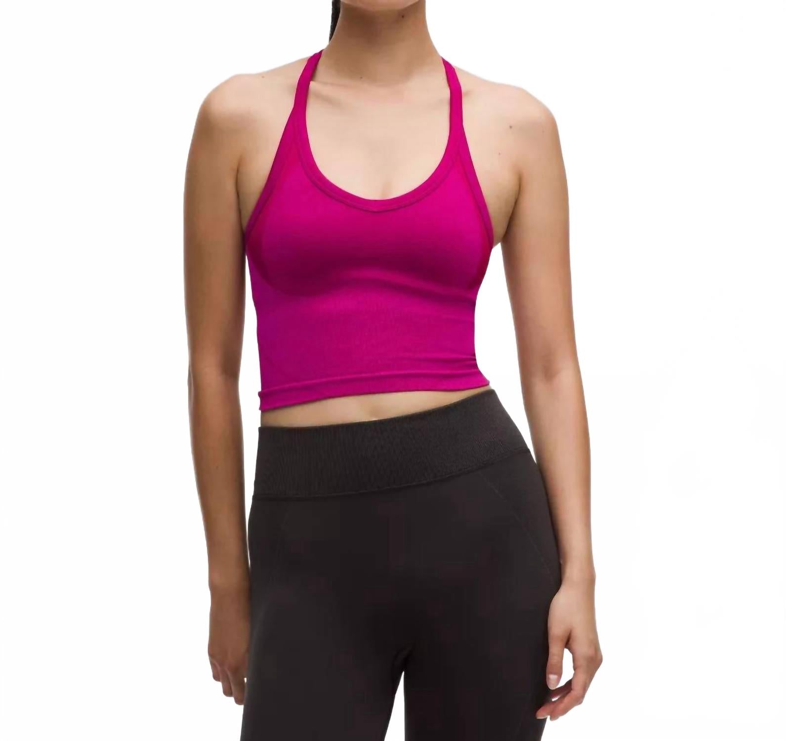 Camiseta sin mangas color rosado