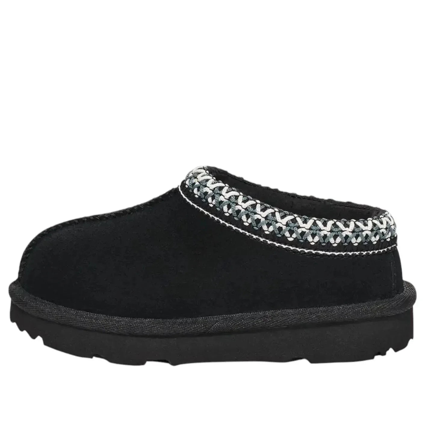 Pantuflas infantil de gamuza sin cordones color negro