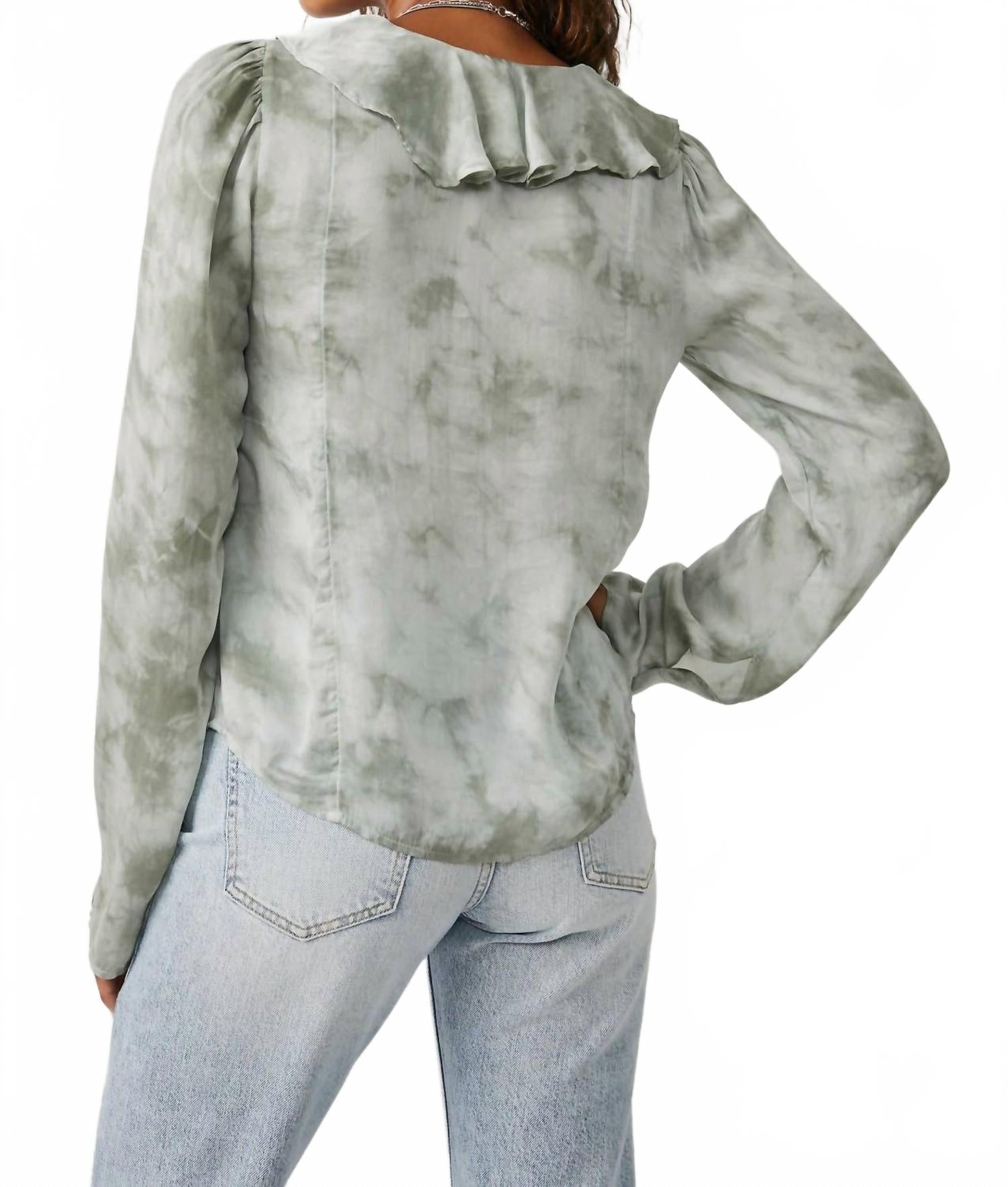 Top con boleros color verde