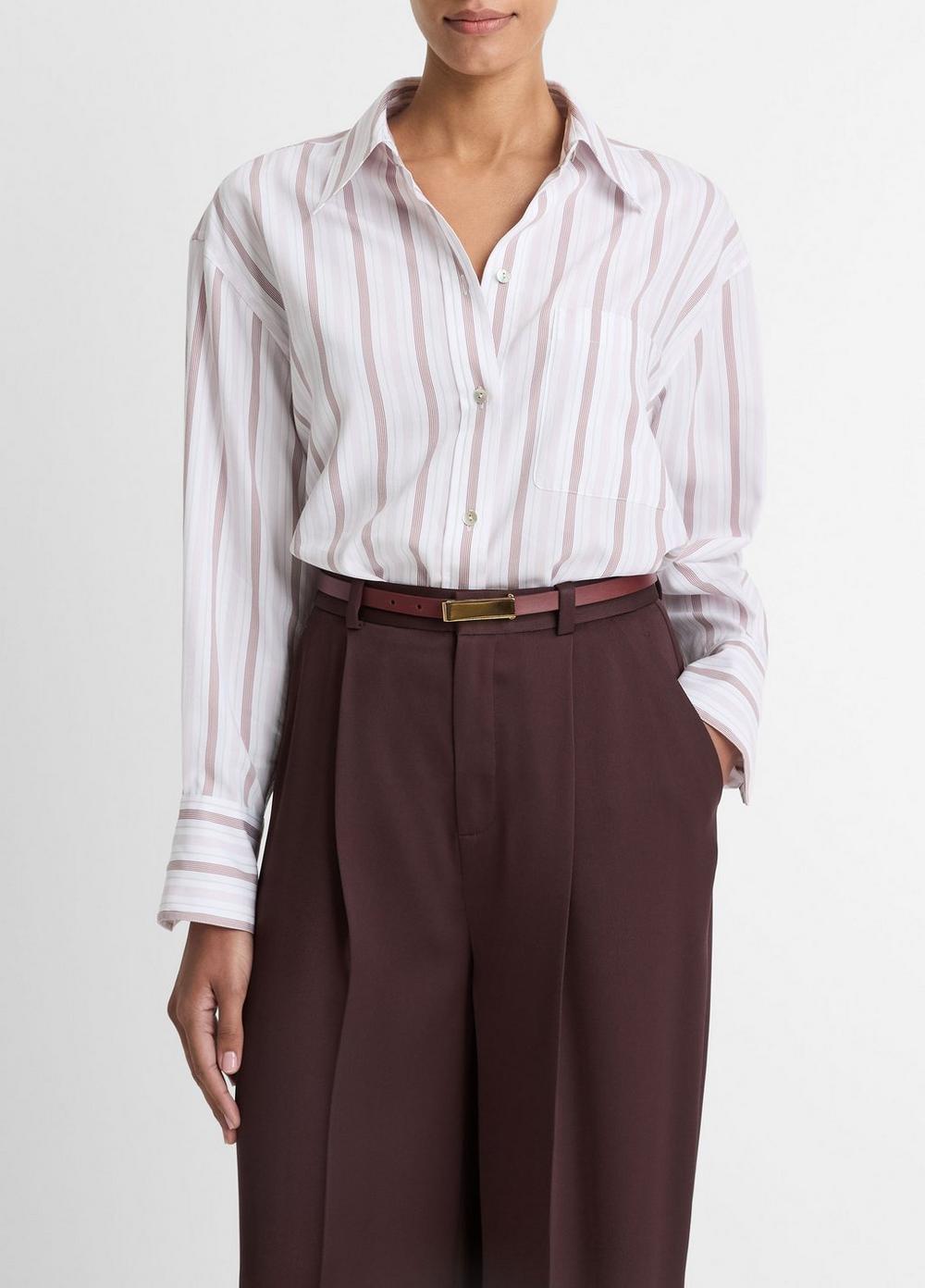 Camisa de corte amplio a rayas