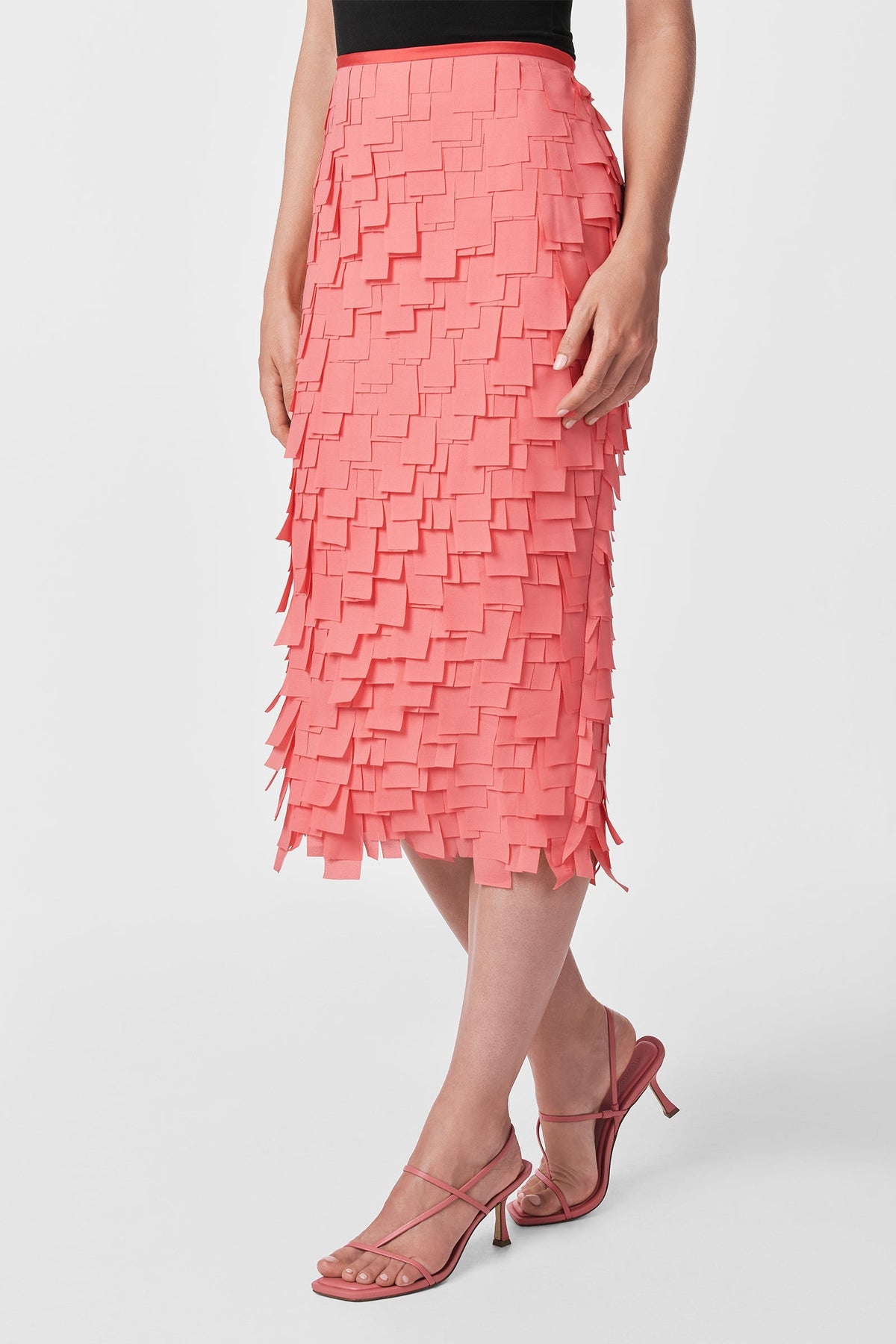 Falda de gasa midi