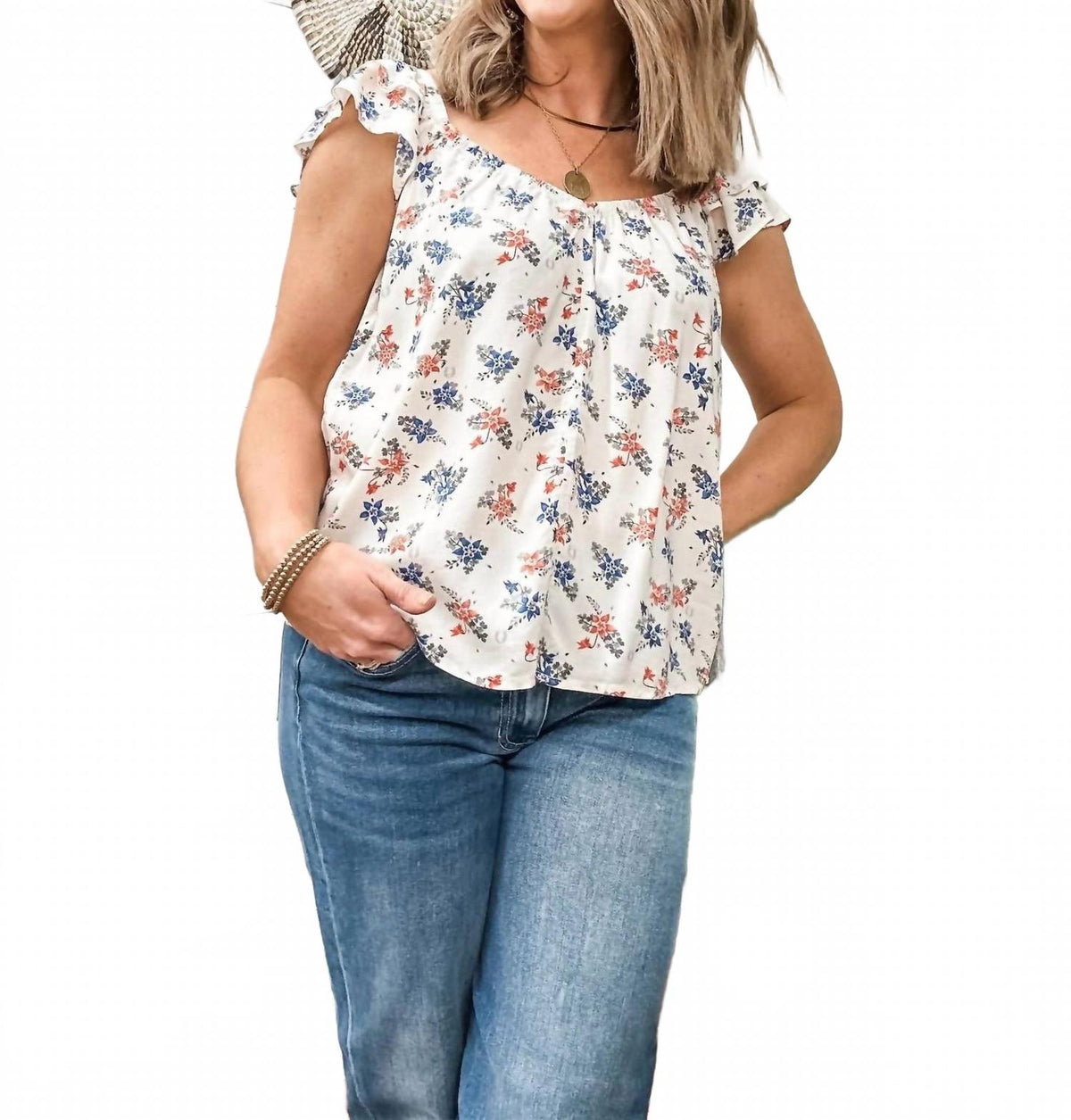 Top con estampado floral