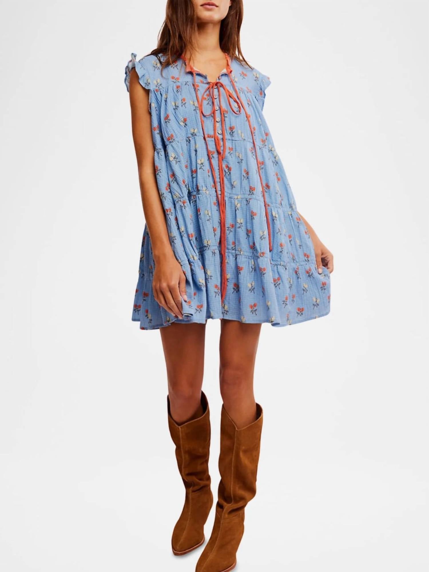 Vestido corto color azul