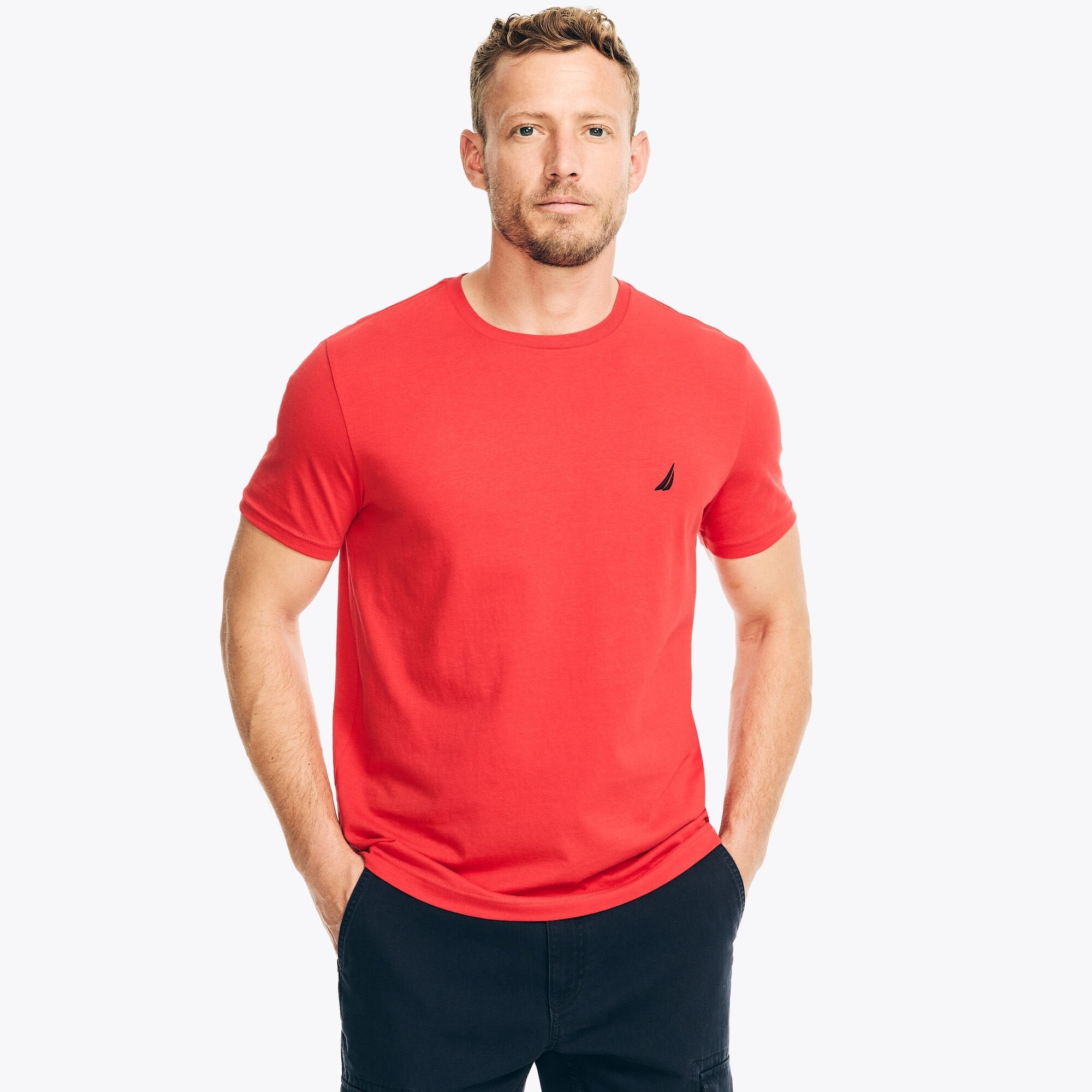 Camiseta de hombre con cuello redondo