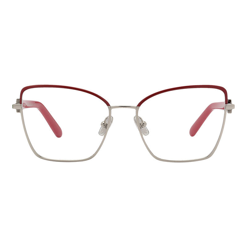 Gafas 54 mm color vinotinto y dorado