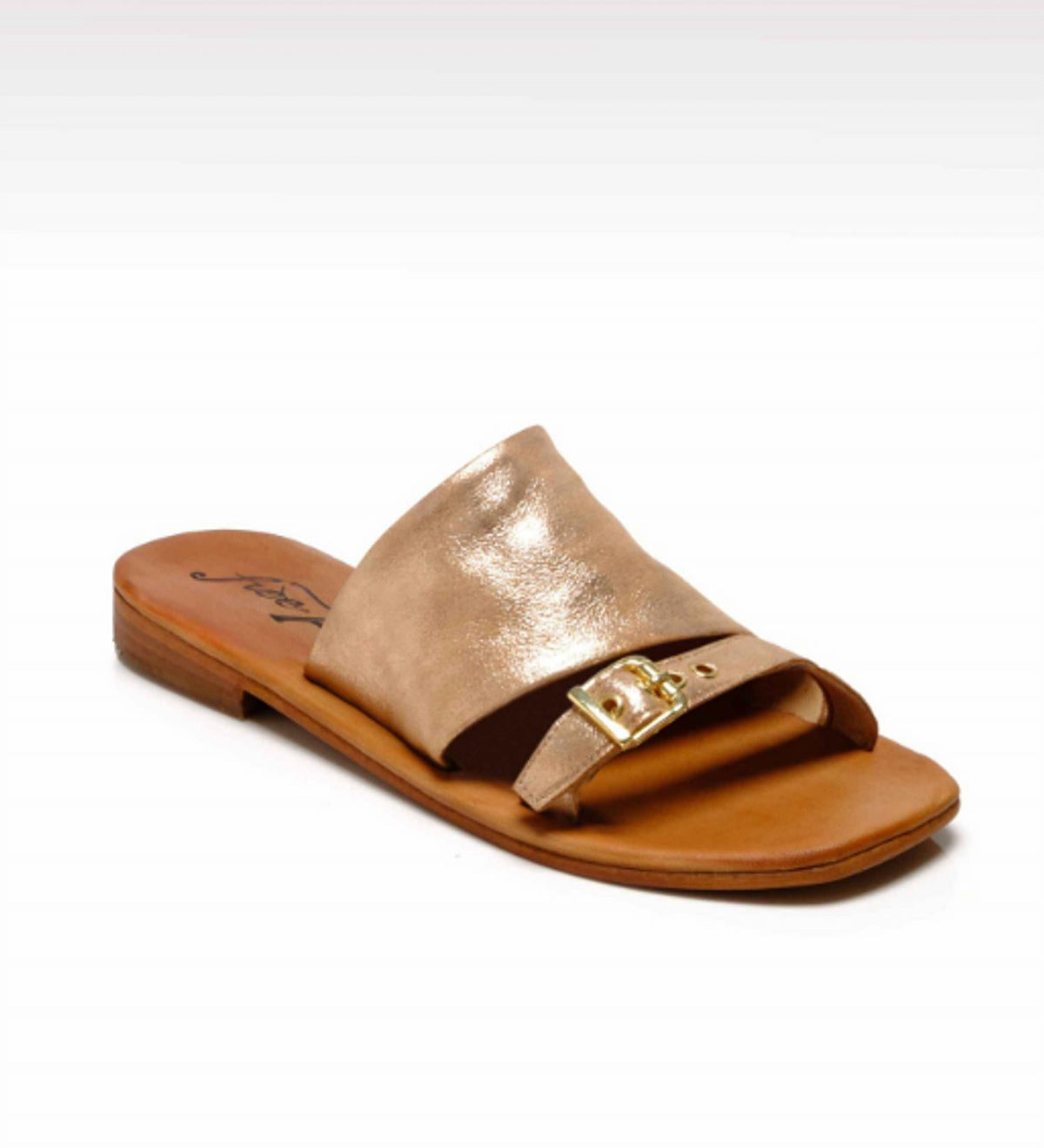 Sandalias de mujer color oro rosa