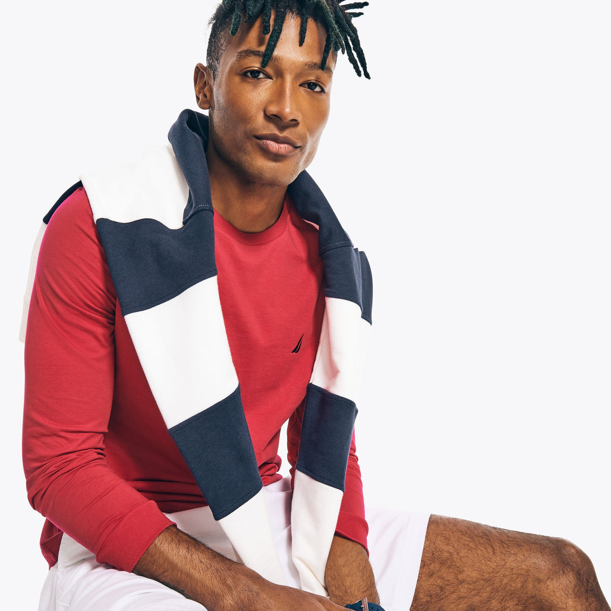Camiseta de hombre de manga larga con cuello redondo