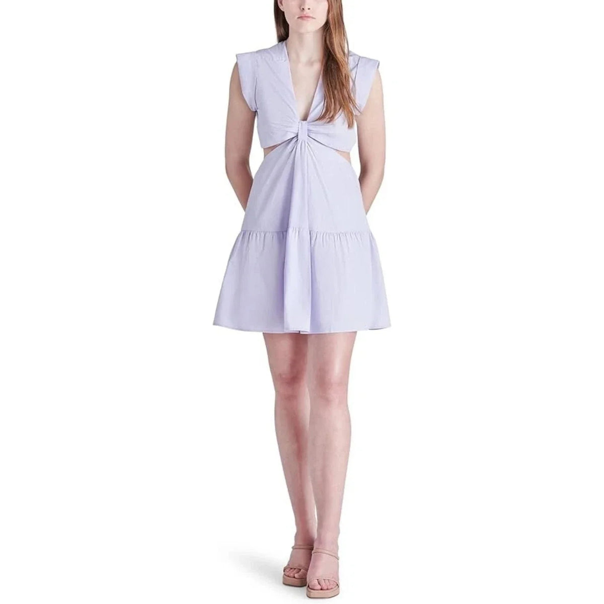 Vestido de algodón corto color lila