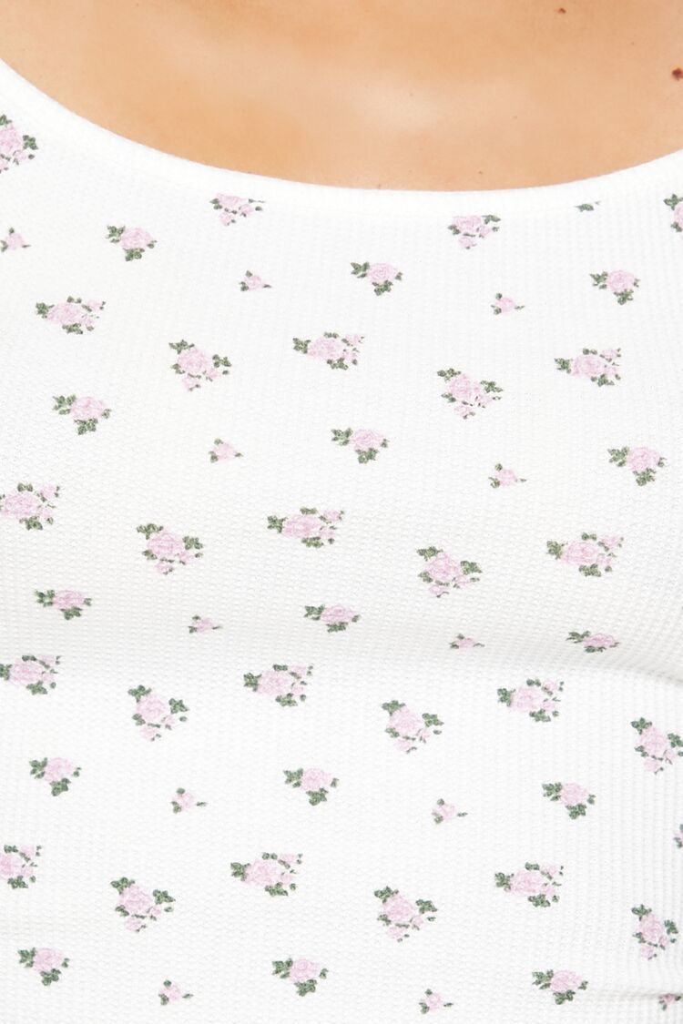 Camiseta sin mangas con estampado floral