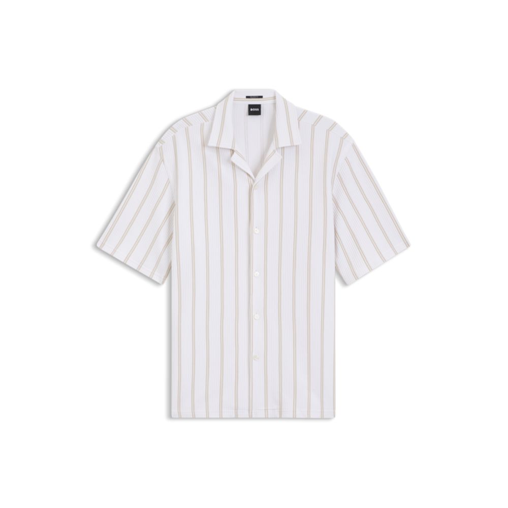 Camisa de algodón de corte amplio a rayas