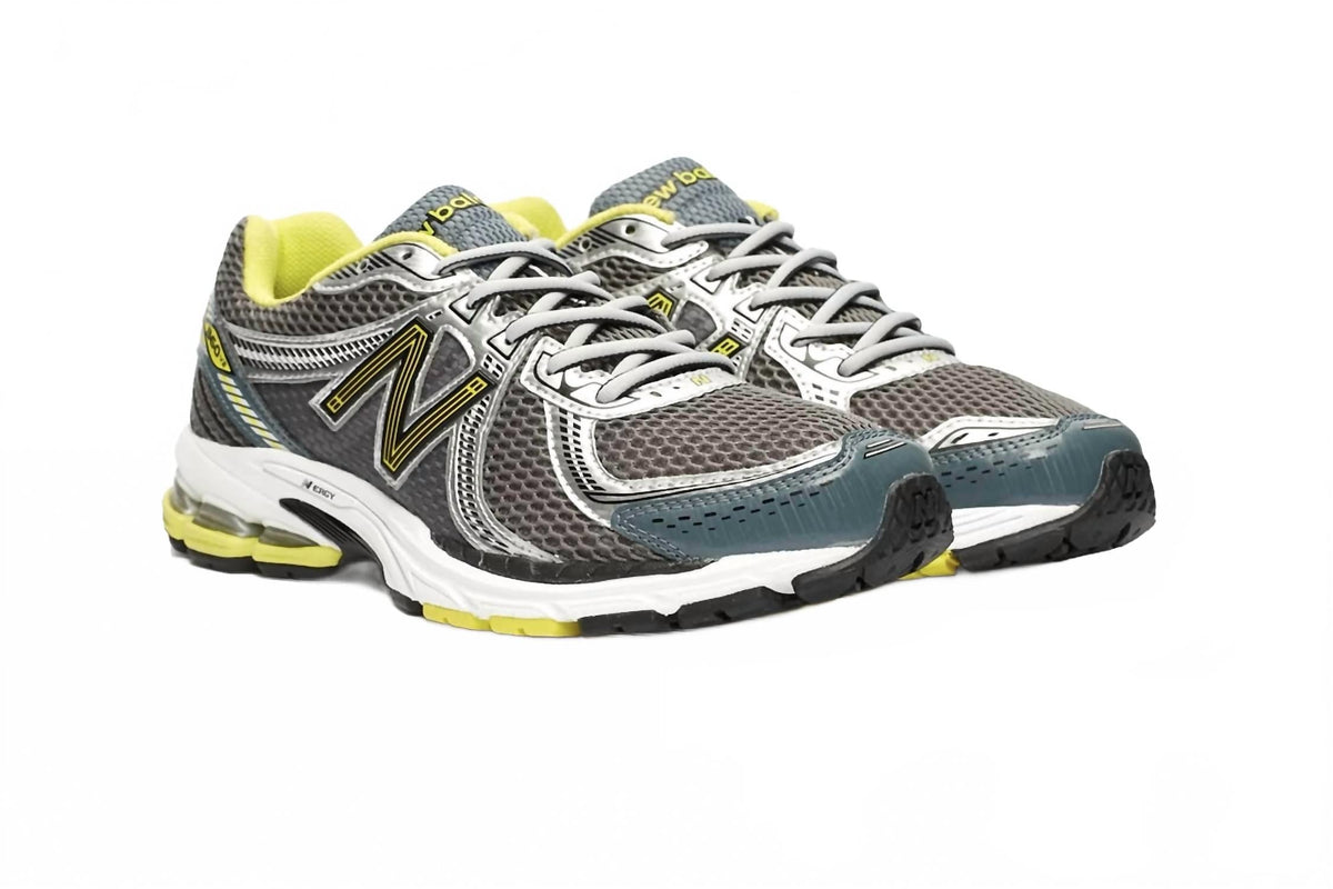 Tenis de hombre color gris y amarillo