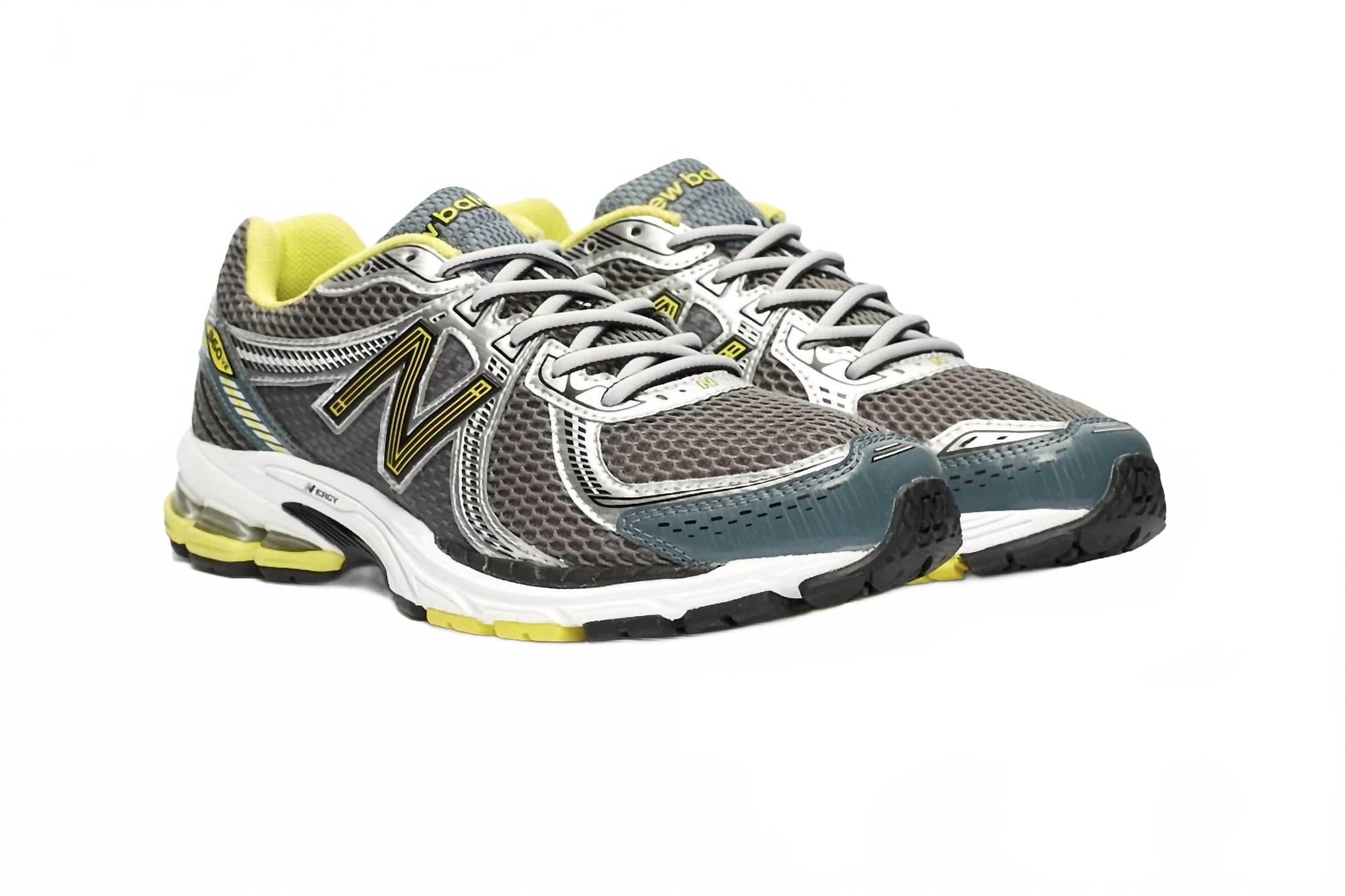 Tenis de hombre color gris y amarillo