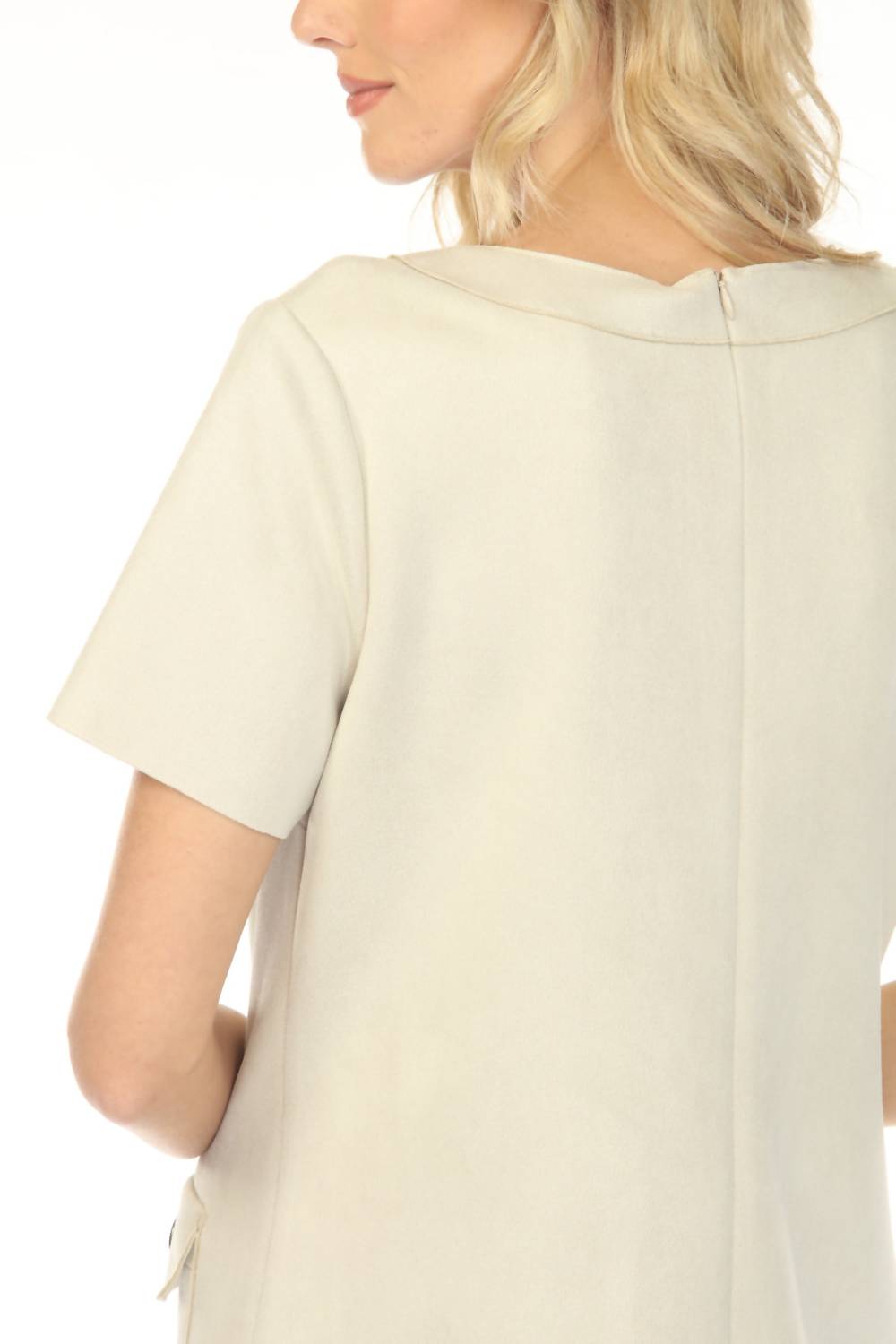Vestido de gamuza corto