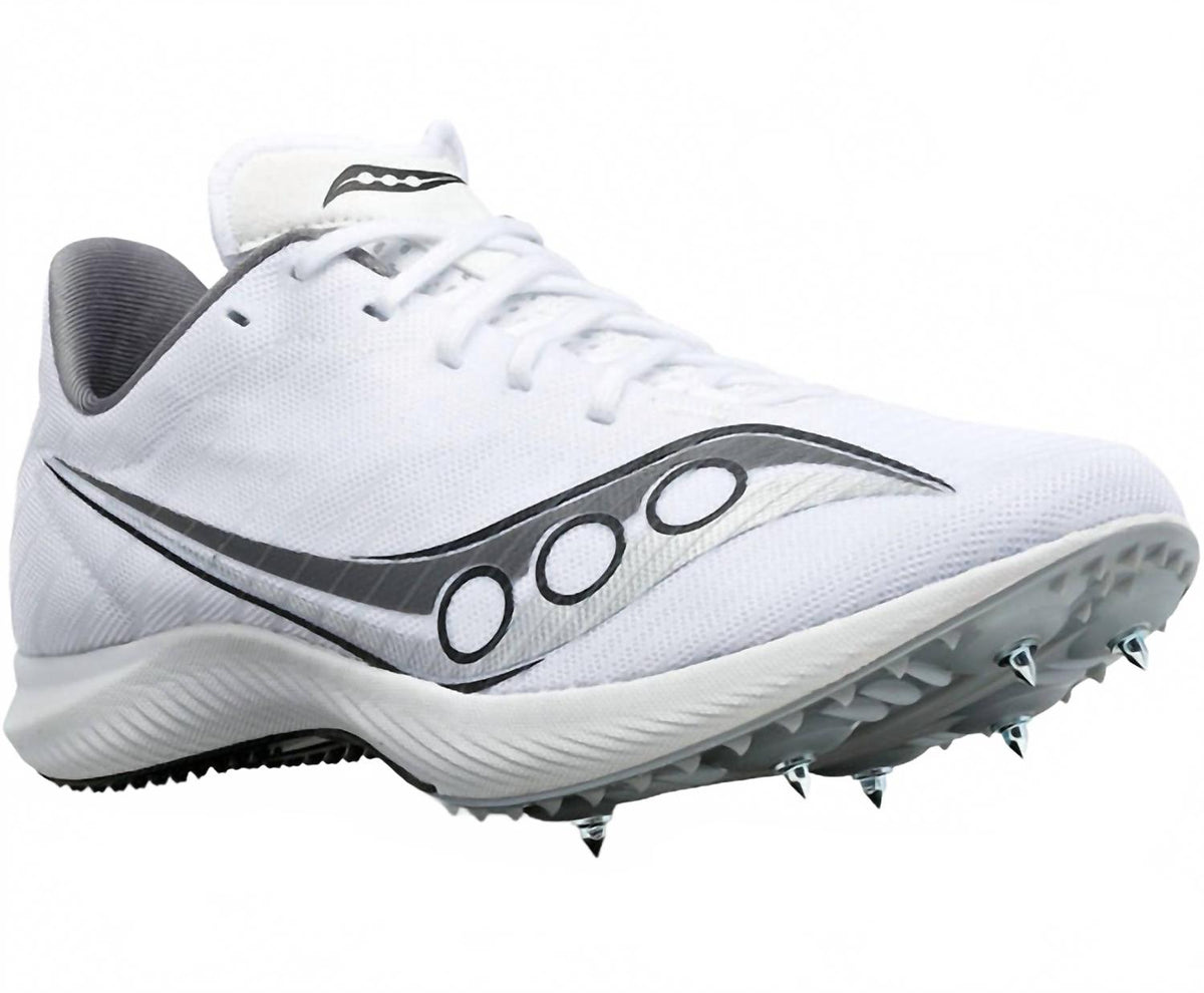 Zapatos de hombre color blanco y plateado