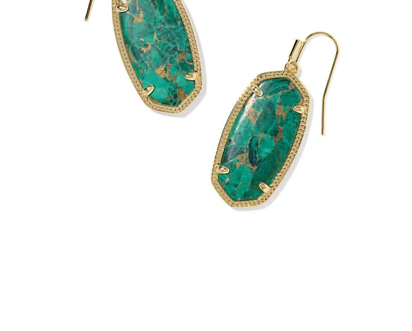 Aretes de mujer color verde