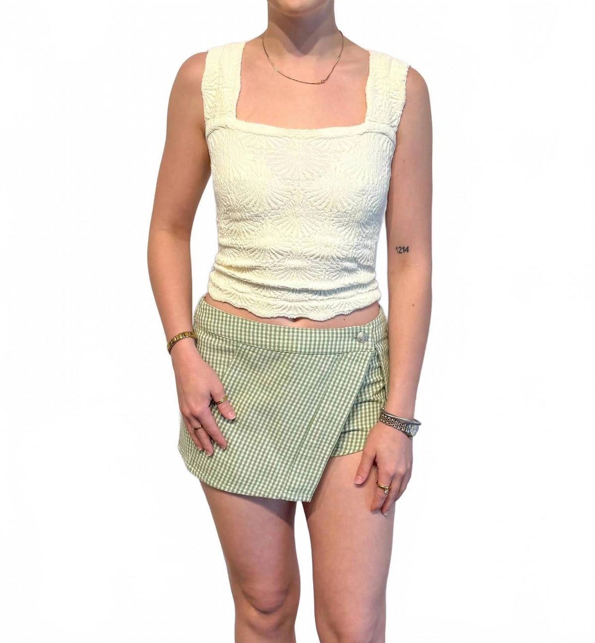Falda pantalón color verde